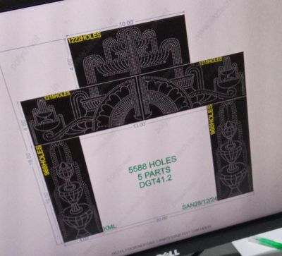 DGT41.2 DESIGNER GATE 5 PARTS 18X20 FEET 5588 HOLES