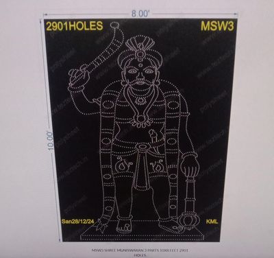 MSW3 SHREE MUNISWARAN 3 PARTS 10X8 FEET 2901 HOLES
