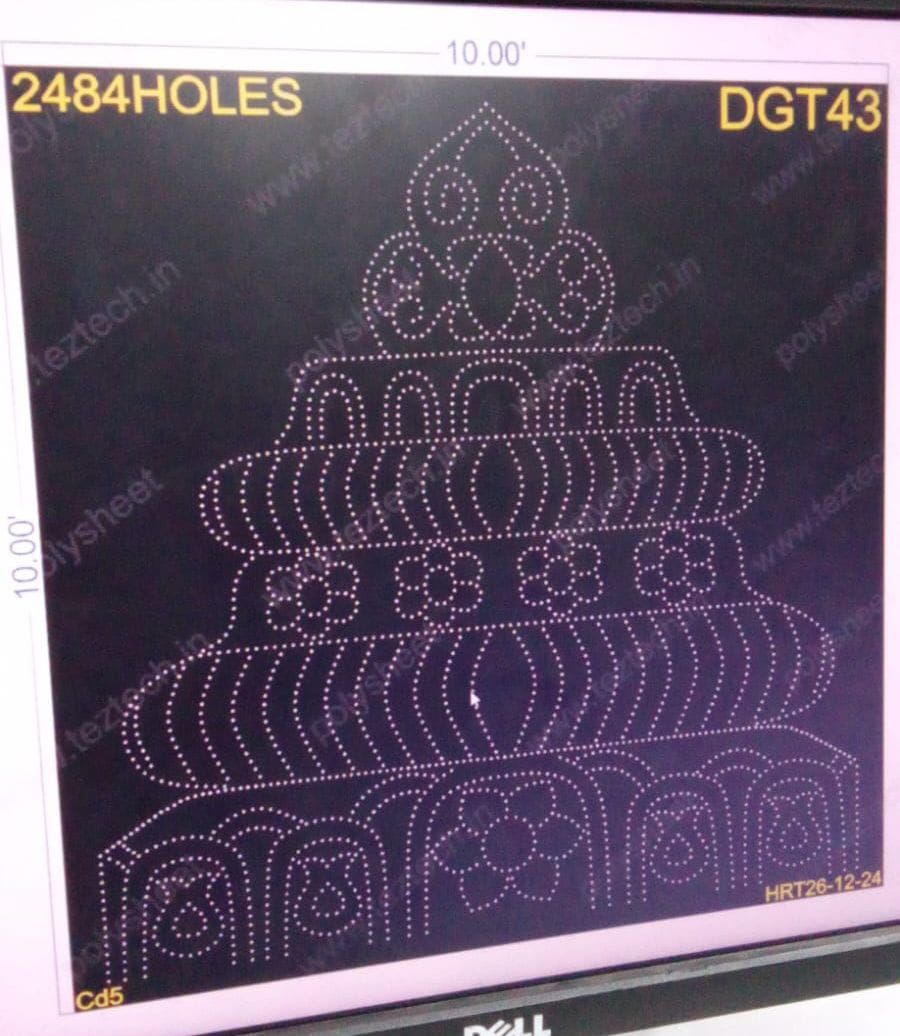 DGT43 DESIGNER GATE 3 PARTS 10X10 FEET 2484 HOLES