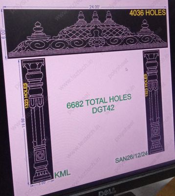 DGT42 DESIGNER GATE 3 PARTS 22X24 FEET 6682HOLES