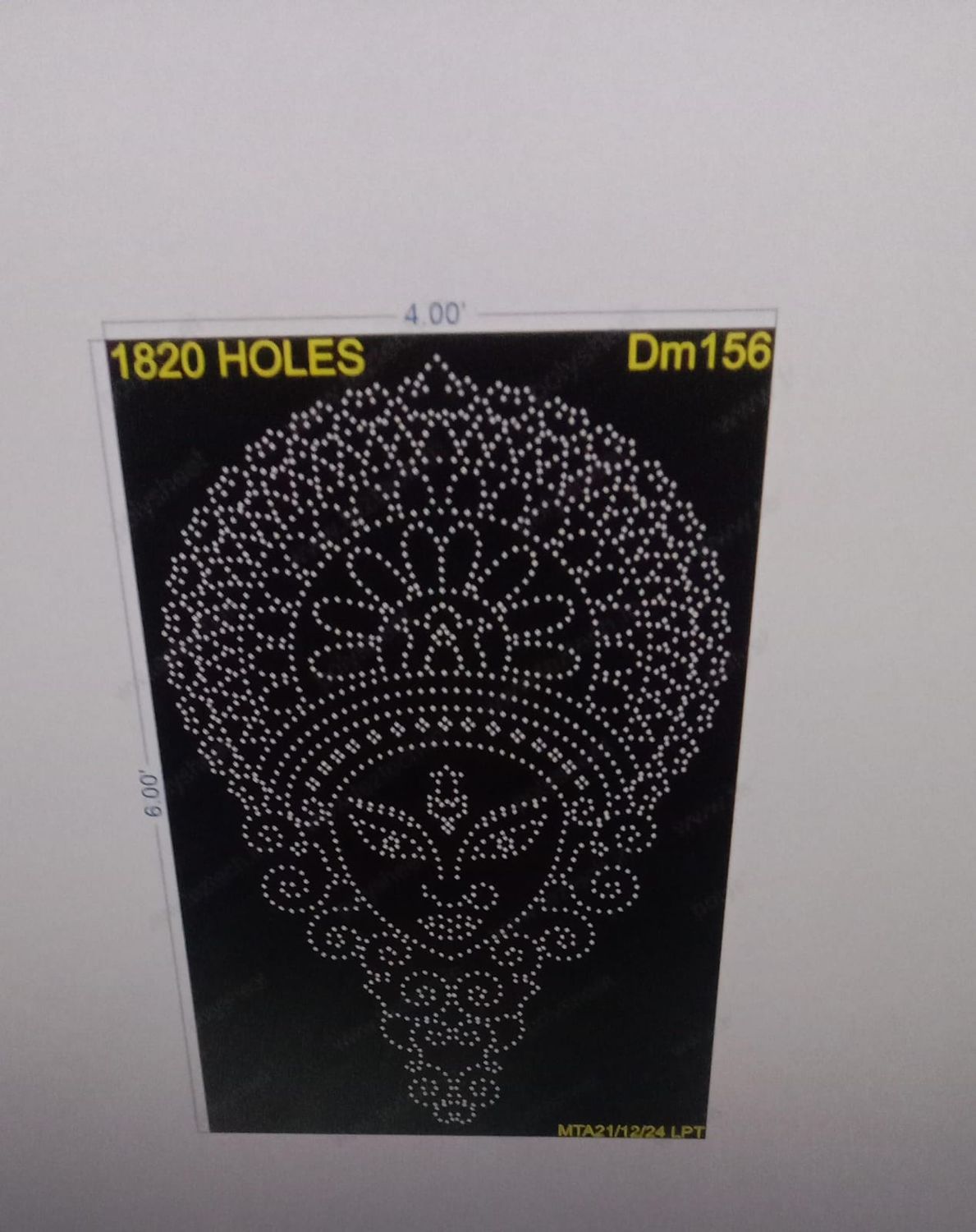 DM156 DEVI MATA 1 PART 4X6 FEET 1820 HOLES