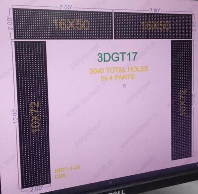 3DGT17 GATE17 12X14 FEET 3040 HOLES IN 4 PARTS
