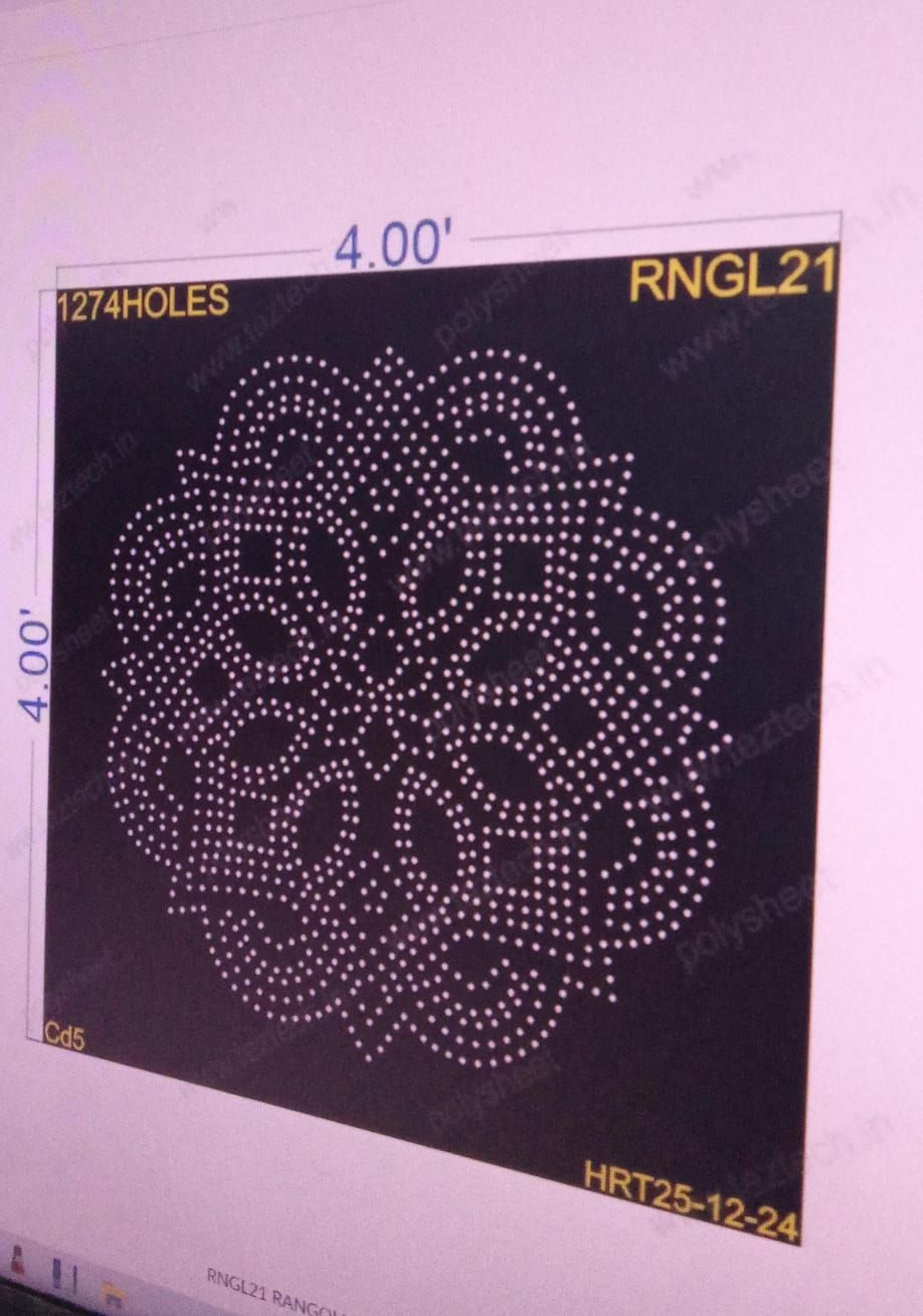 RNGL21 RANGOLI  4X4 FEET 1274  HOLES