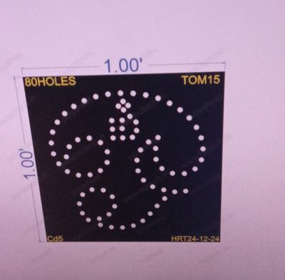 TOM15  TAMIL OM 1X1 FEET 80 HOLES