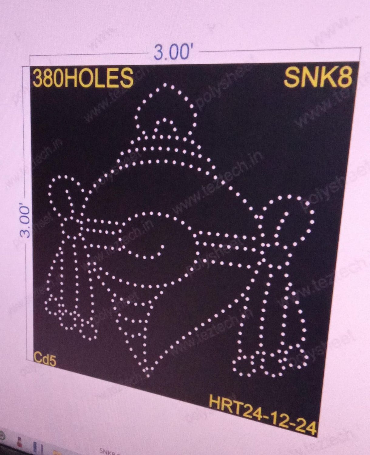SNK8 SHANKU 3X3 FEET 380 HOLES