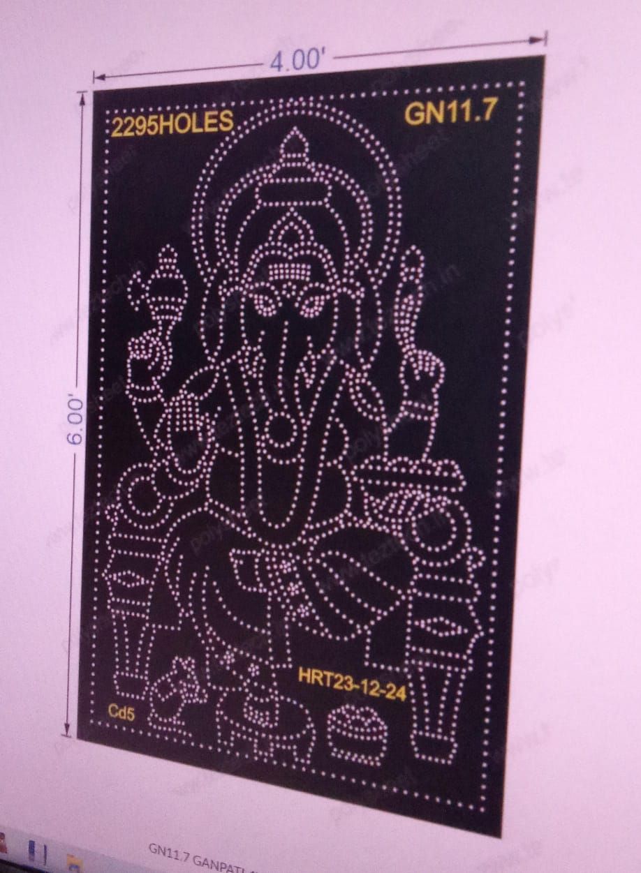 GN11.7 GANPATI  4X6FEET  2295 HOLES