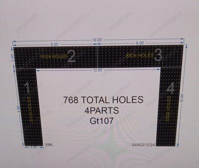 GT107 GATE 4 PART 8X2 FEET 768 HOLES