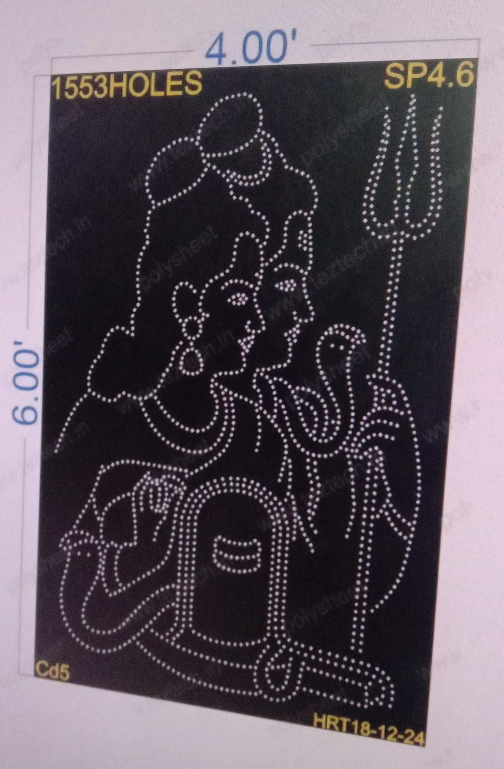 SP4.6  SHIV PARVATI WITH SHIVLING 6X4 FT 1553 HOLES