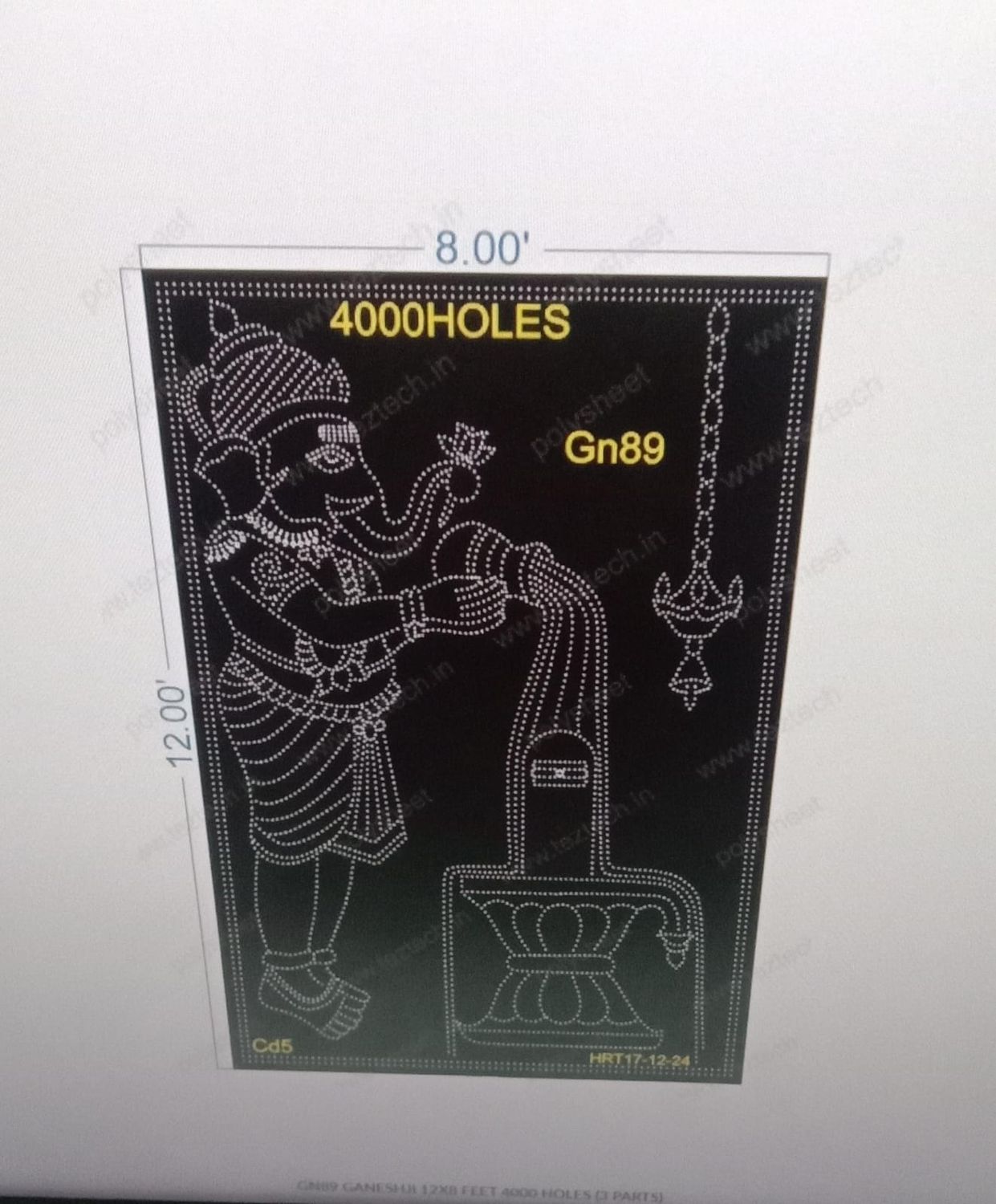 GN89 GANESHJI 12X8 FEET 4000 HOLES (3 PARTS)