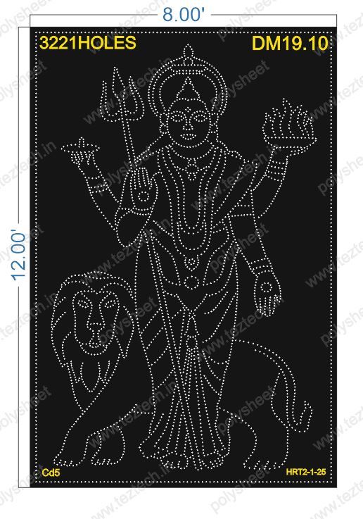 DM19.10  DEVI MATA 8X12  FEET 3221 HOLES (2 PARTS)