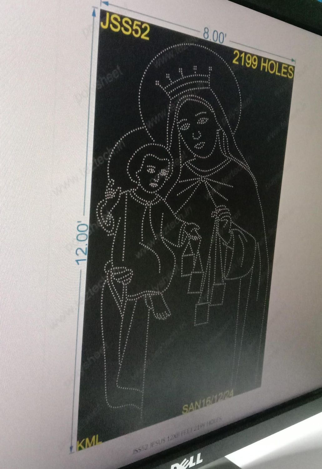 JSS52 JESUS 12X8 FEET 2199 HOLES