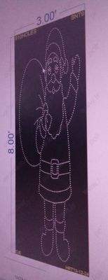 SNT9 SANTA CLAUS  8X3 FT 910 HOLES