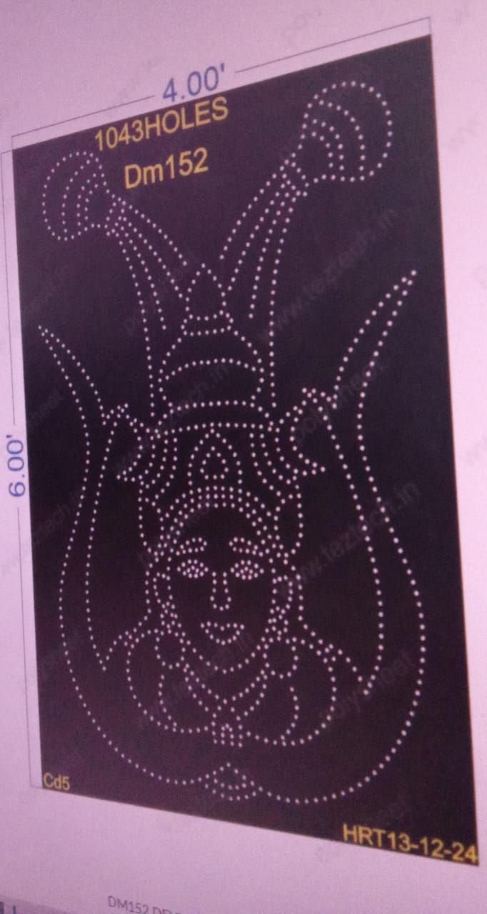 DM152  DEVI MATA 6X4 FEET 1043 HOLES