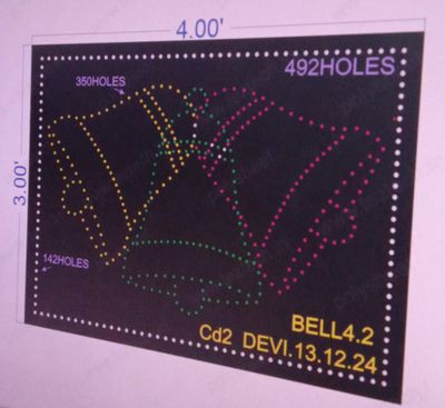 BELL4.2 BELL 1 PART 3X4 FEET 492 HOLES