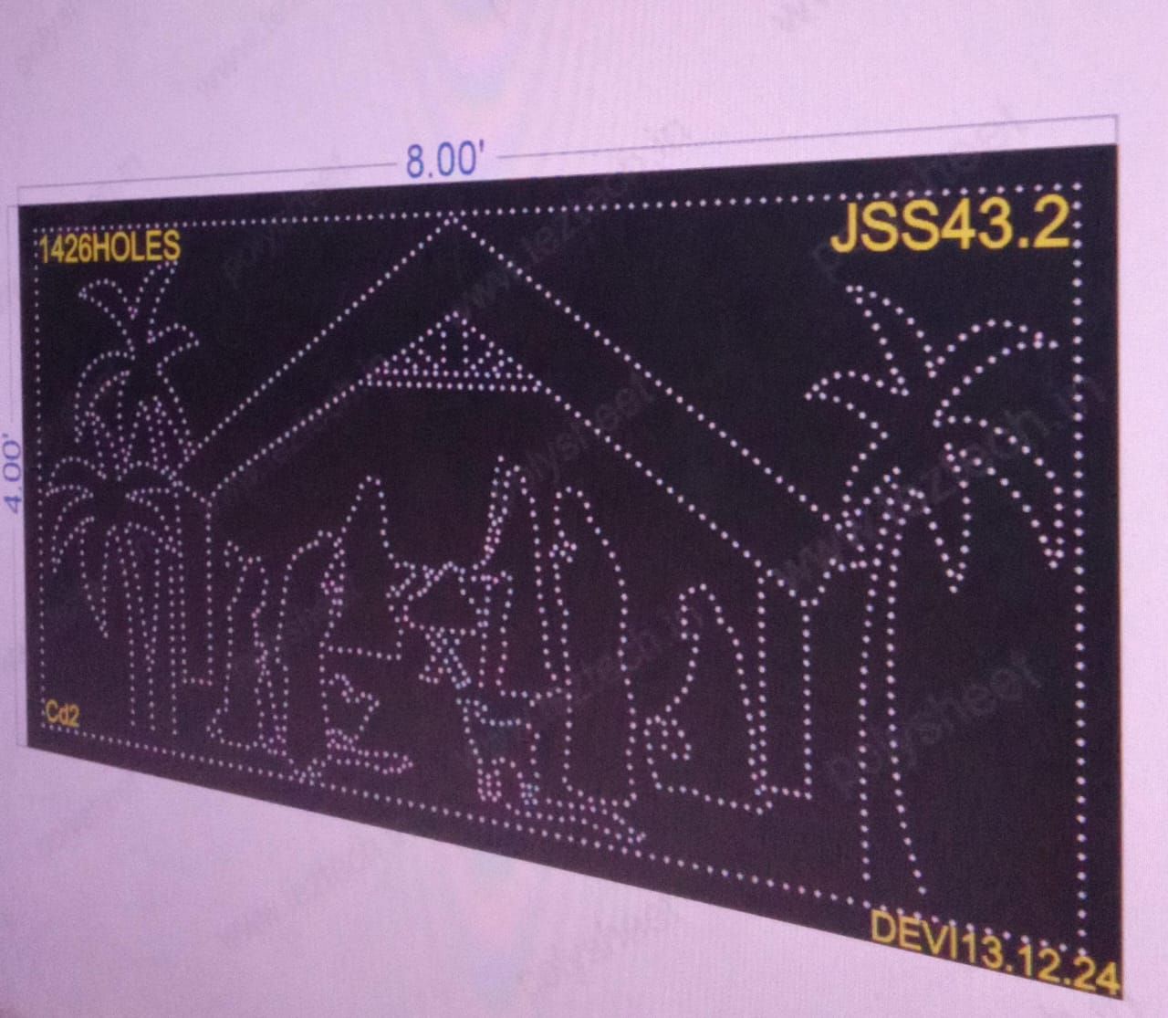 JSS43.2 NATIVITY OF JESUS  PARTS 4X8 FEET 1426 HOLES