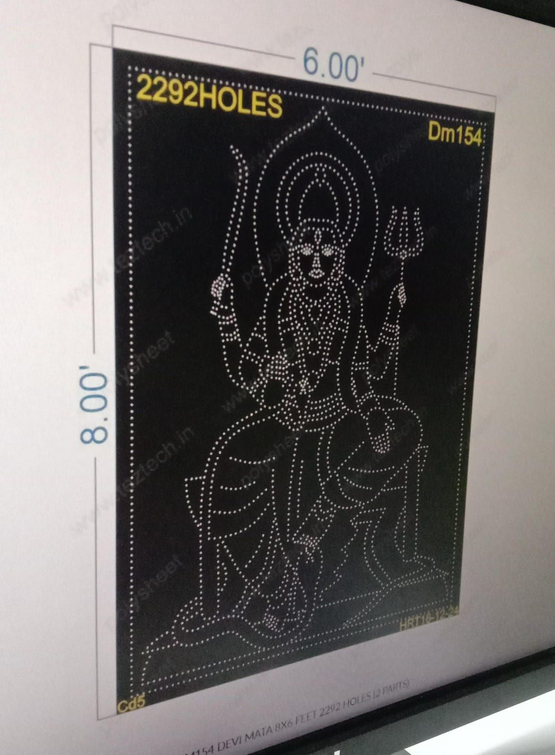 DM154  DEVI MATA 8X6 FEET 2292 HOLES (2 PARTS)