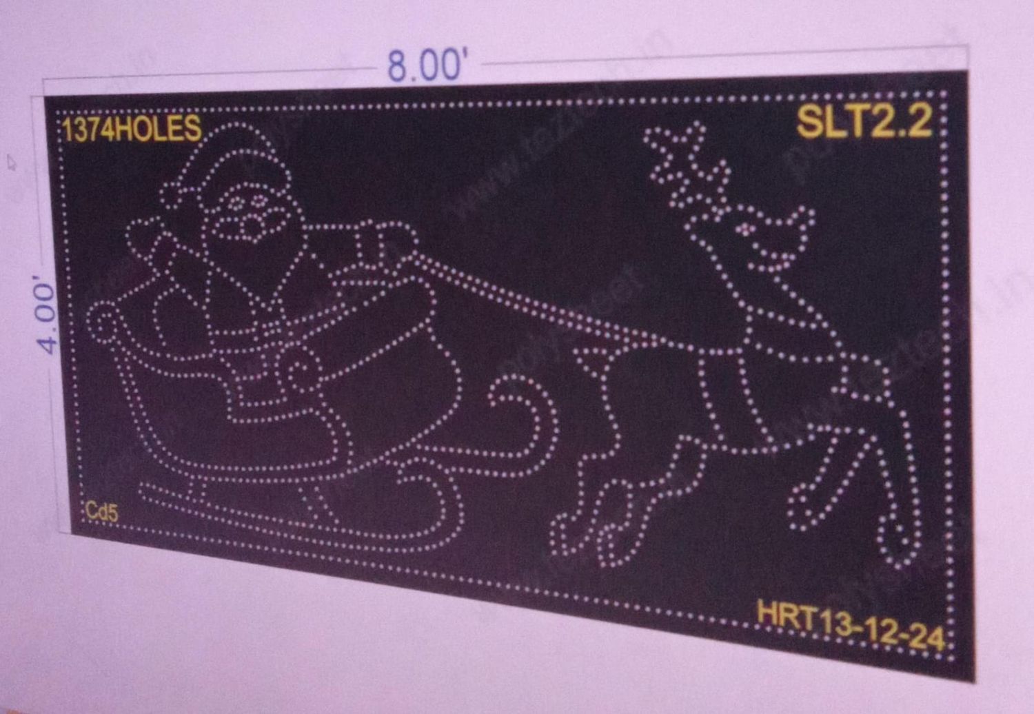 SLT2.2 SLEIGH  SILHOUETTE 4X8 FEET 1374HOLES