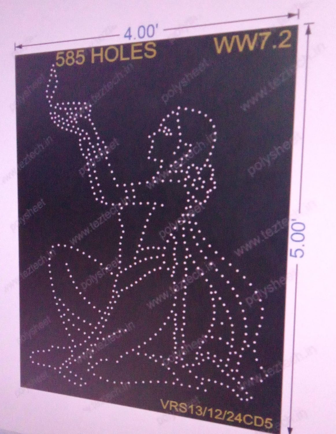 WW7.2 WELCOME WOMAN 4X5 585 HOLES