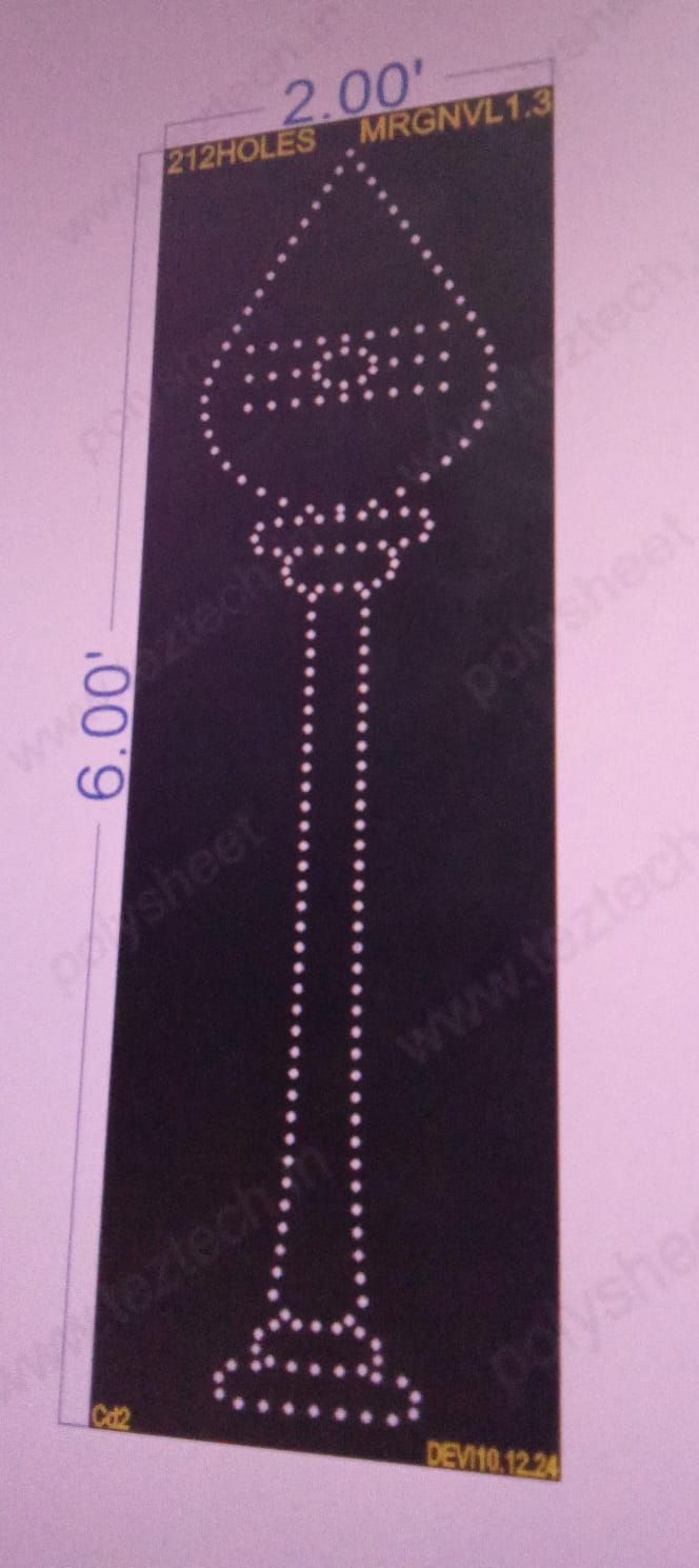 MRGNVL1.3 MURUGAN VEL 1 PART 6X2 FEET 212 HOLES