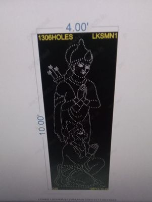LKSMN1  LAKSHMAN &amp; HANUMAN   10X4  FEET 1306 HOLES