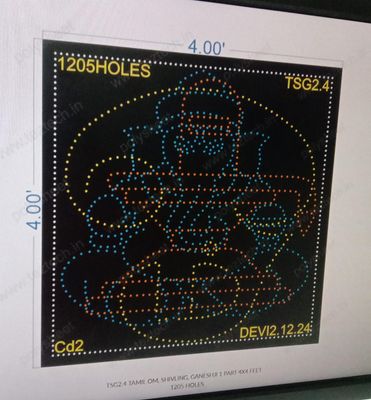 TSG2.4 TAMIL OM, SHIVLING, GANESHJI 1 PART 4X4 FEET 1205 HOLES