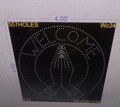 WC34 WELCOME 1 PART 4X4 FEET 557 HOLES