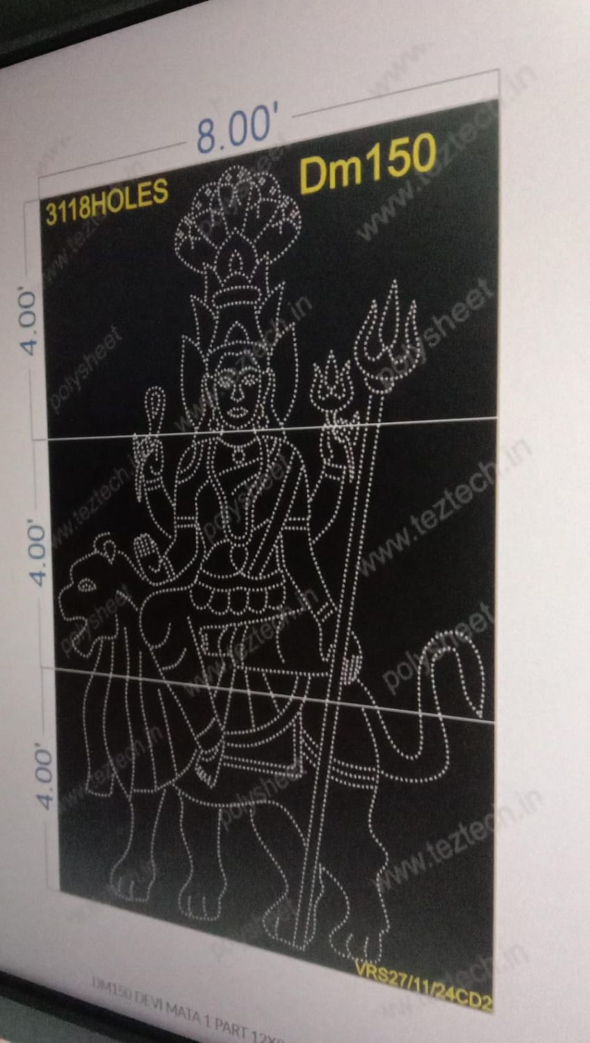 DM150 DEVI MATA 1 PART 12X8 FEET 3118 HOLES