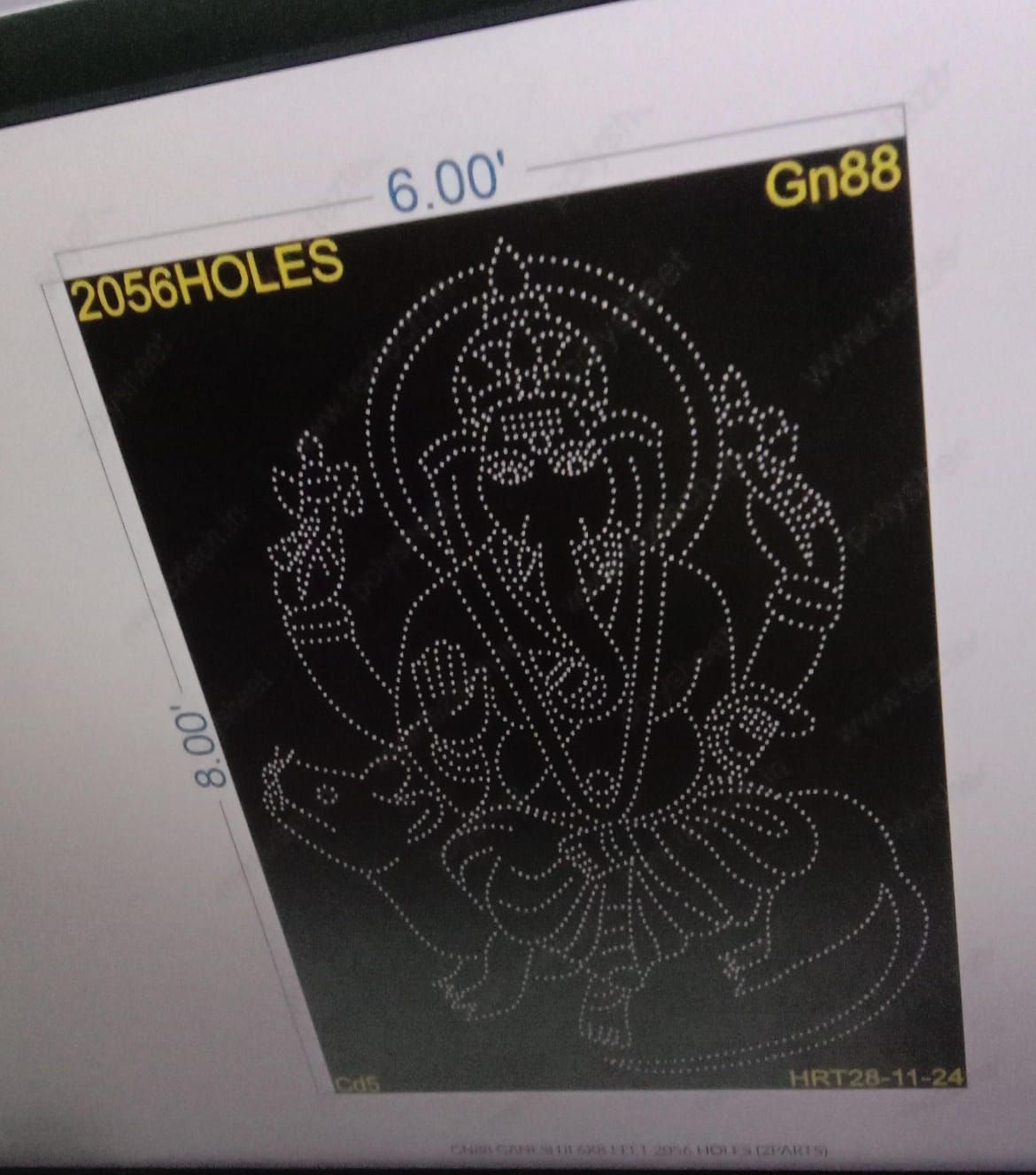 GN88 GANESHJI 6X8 FEET 2056 HOLES (2PARTS)