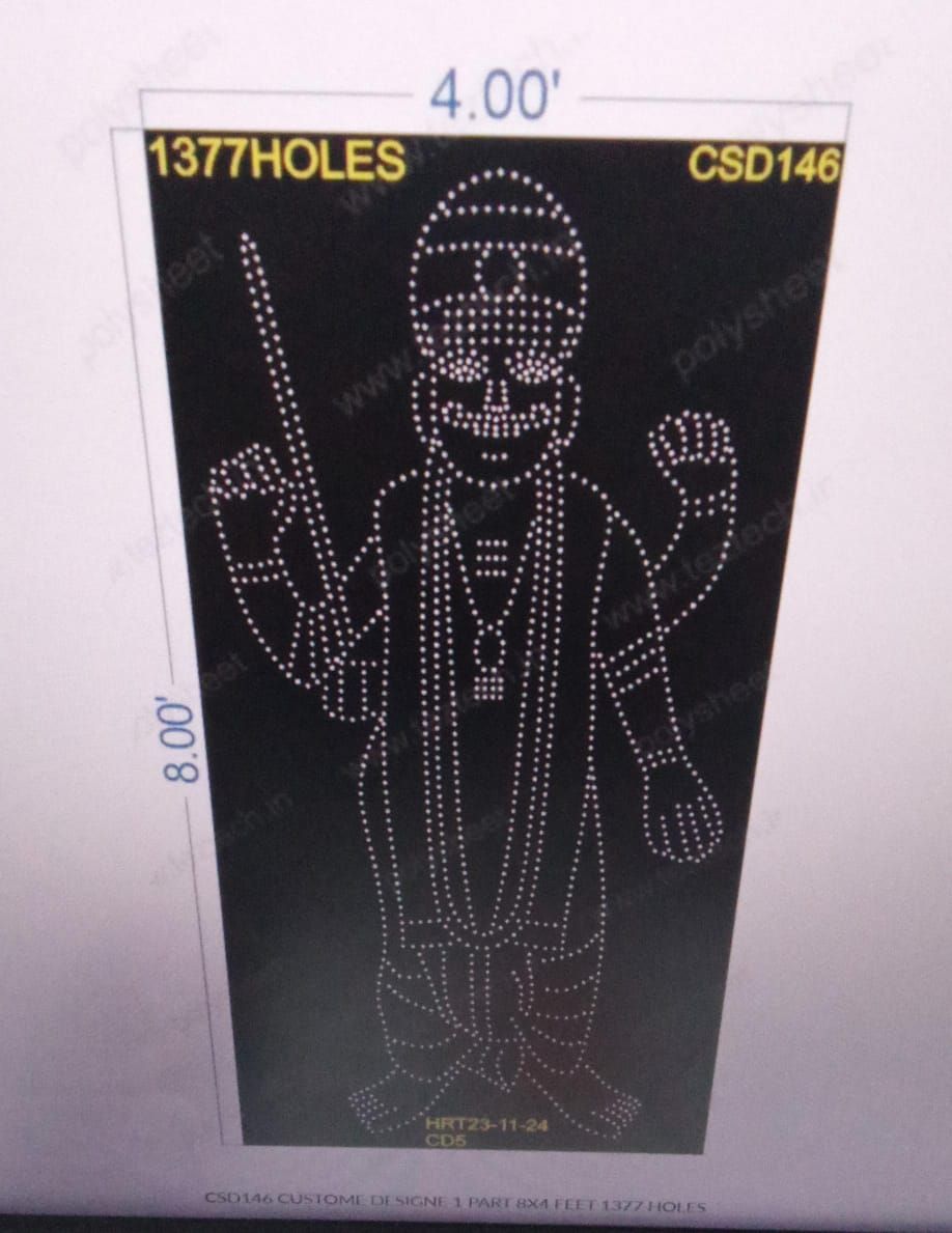 CSD146 CUSTOME DESIGNE  1 PART 8X4 FEET 1377 HOLES