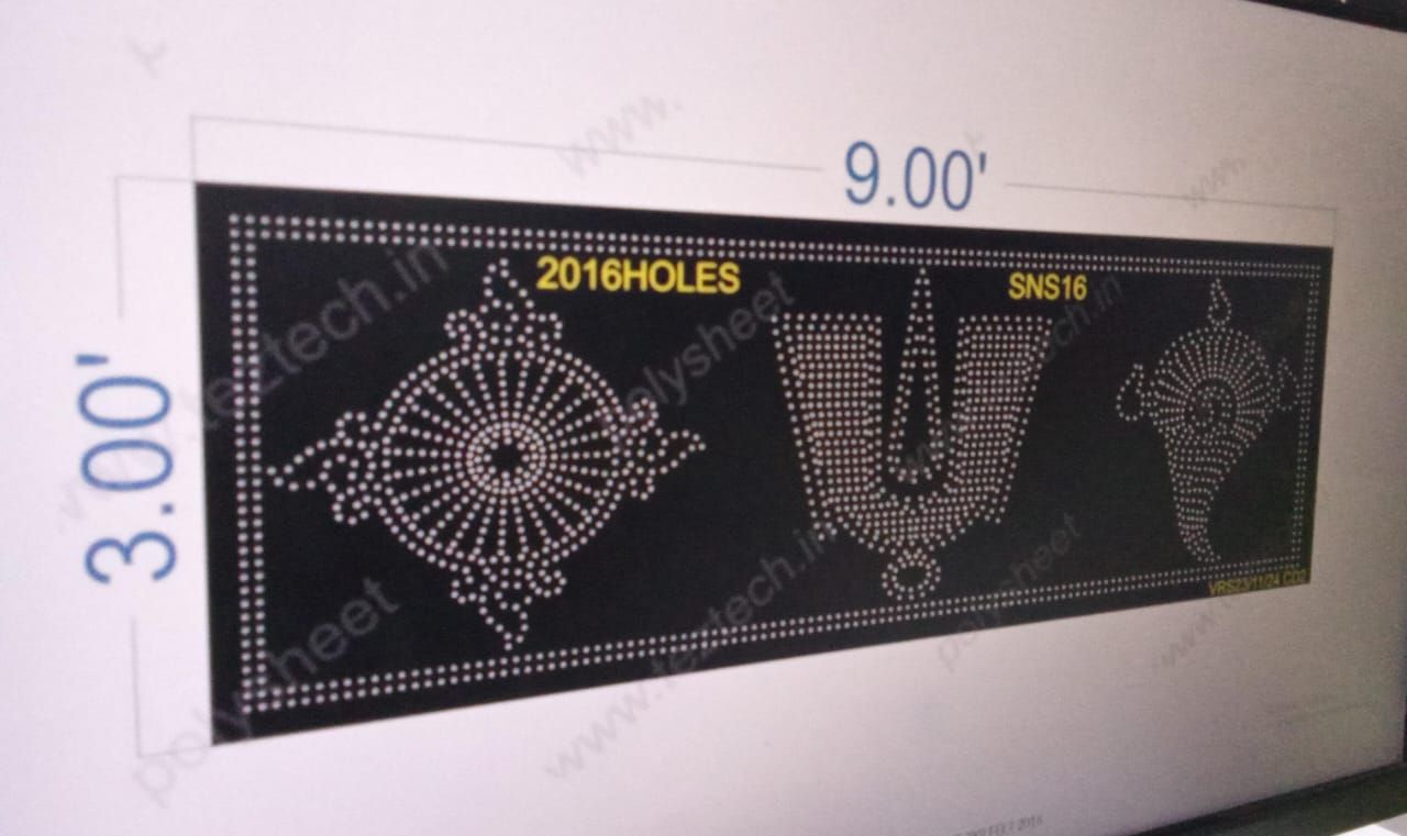 SNS16 SHANKU NAMAM SHAKRAM 1 PART 3X9 FEET 2016 HOLES
