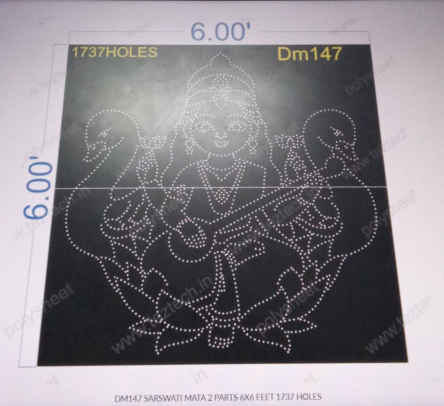DM147 SARSWATI MATA 2 PARTS 6X6 FEET 1737 HOLES
