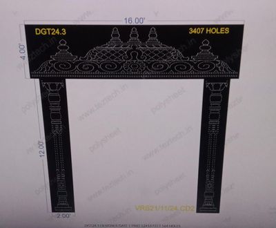 DGT24.3 DESIGNER GATE 1 PART 12X16 FEET 564 HOLES