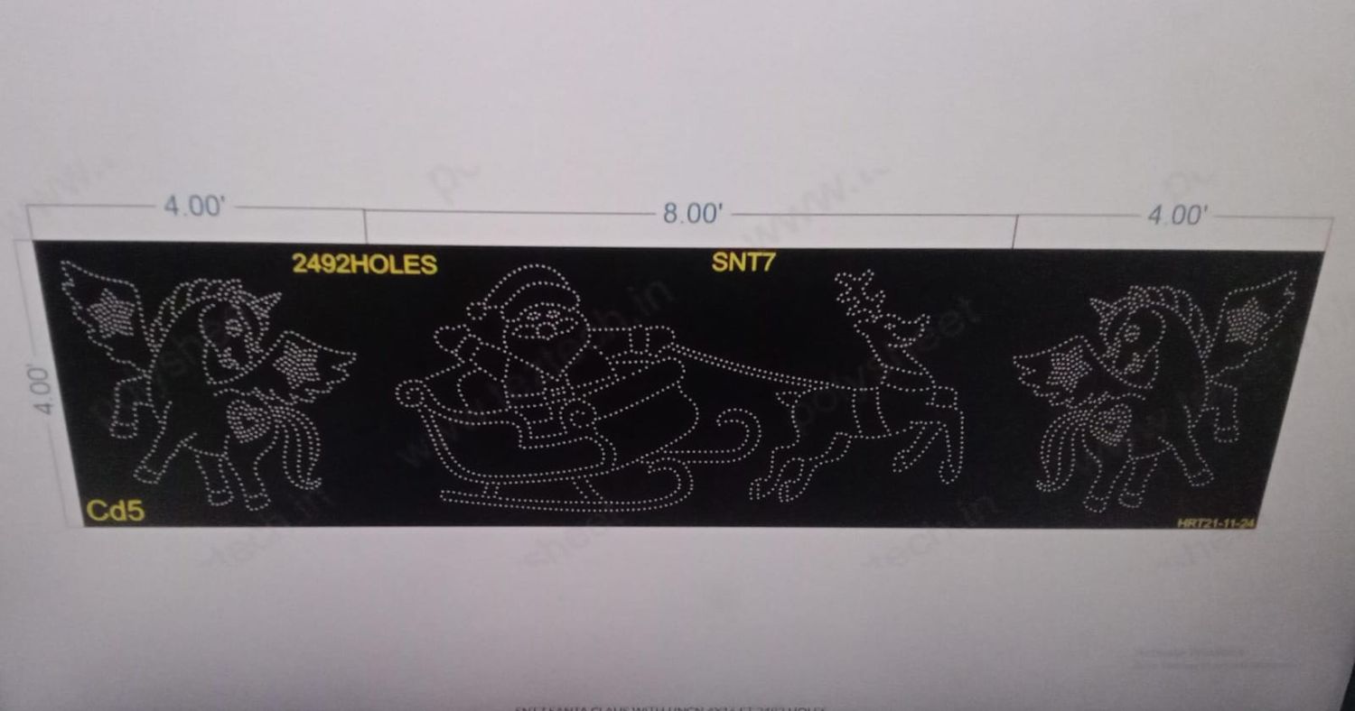 SNT7 SANTA CLAUS WITH UNCN 4X16 FT 2492 HOLES