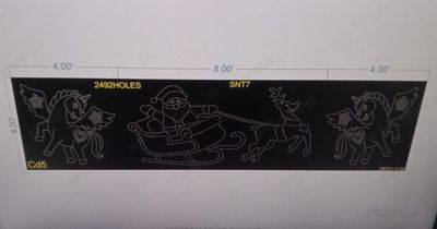 SNT7 SANTA CLAUS WITH UNCN 4X16 FT 2492 HOLES
