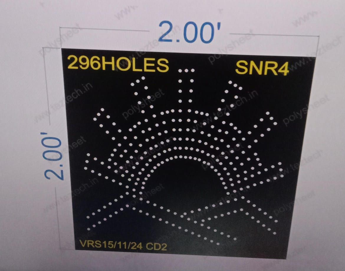 SNR4 SUN RAYS 1 PART 2X2 FEET 296 HOLES