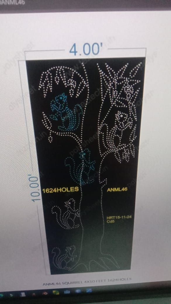 ANML46 SQUIRREL 4X10 FEET 1624HOLES