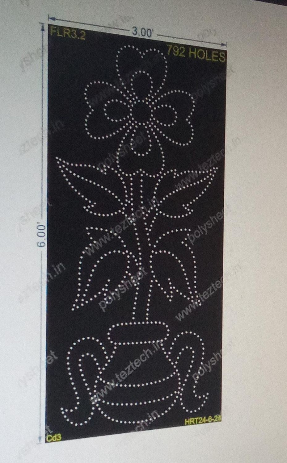 FLR3.2 FLOWER POT 6X3FT 792 HOLES