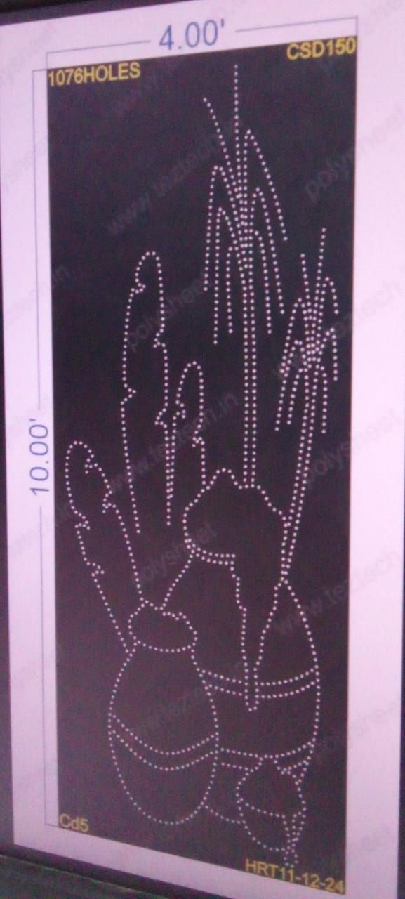 CSD150  CUSTOM DESIGNE  4X10 FEET 1076 HOLES