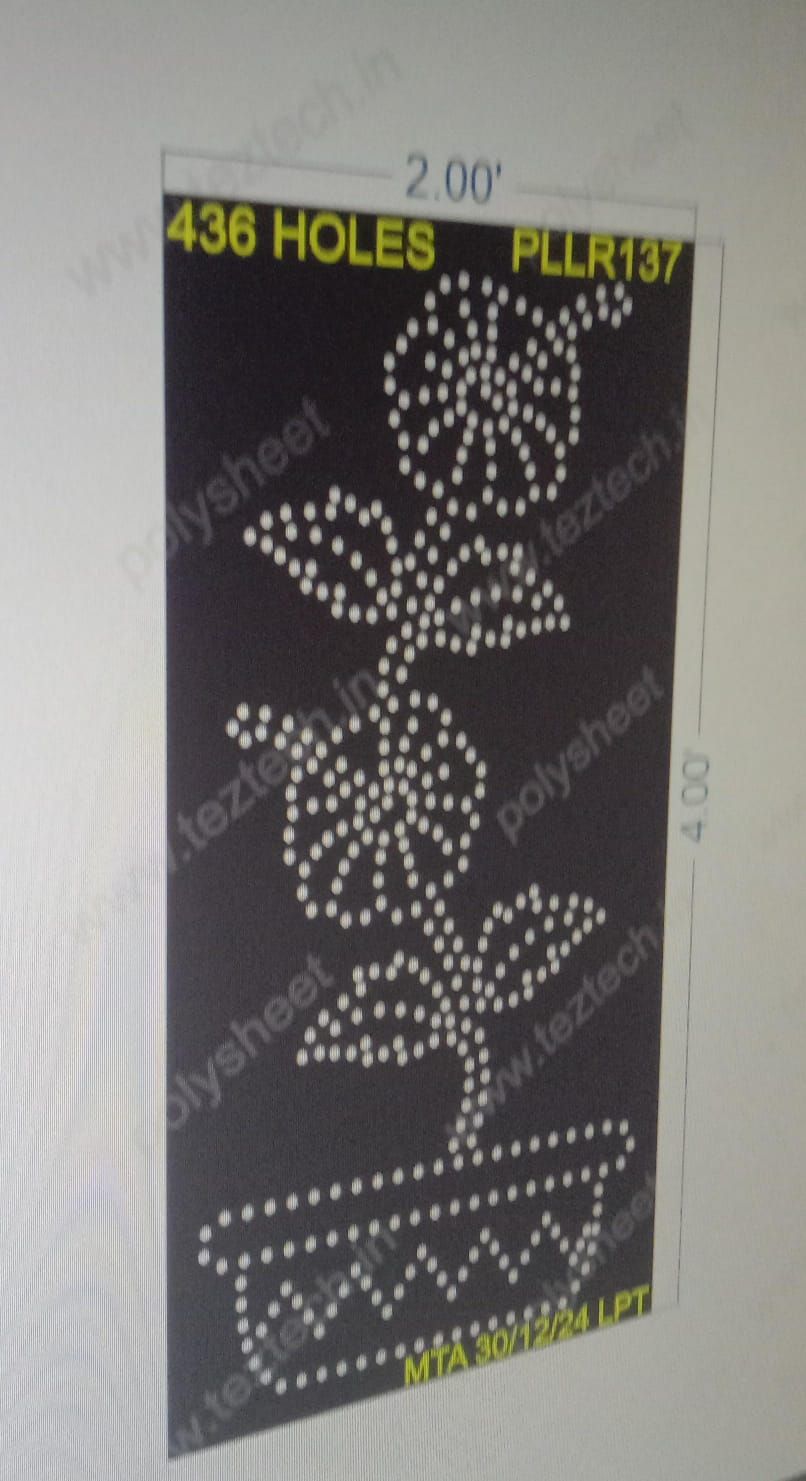 PLLR137 PILLER 1 PART 4X2 FEET 436 HOLES