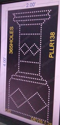 PLLR138 PILLER 1 PART 4X2 FEET 365  HOLES