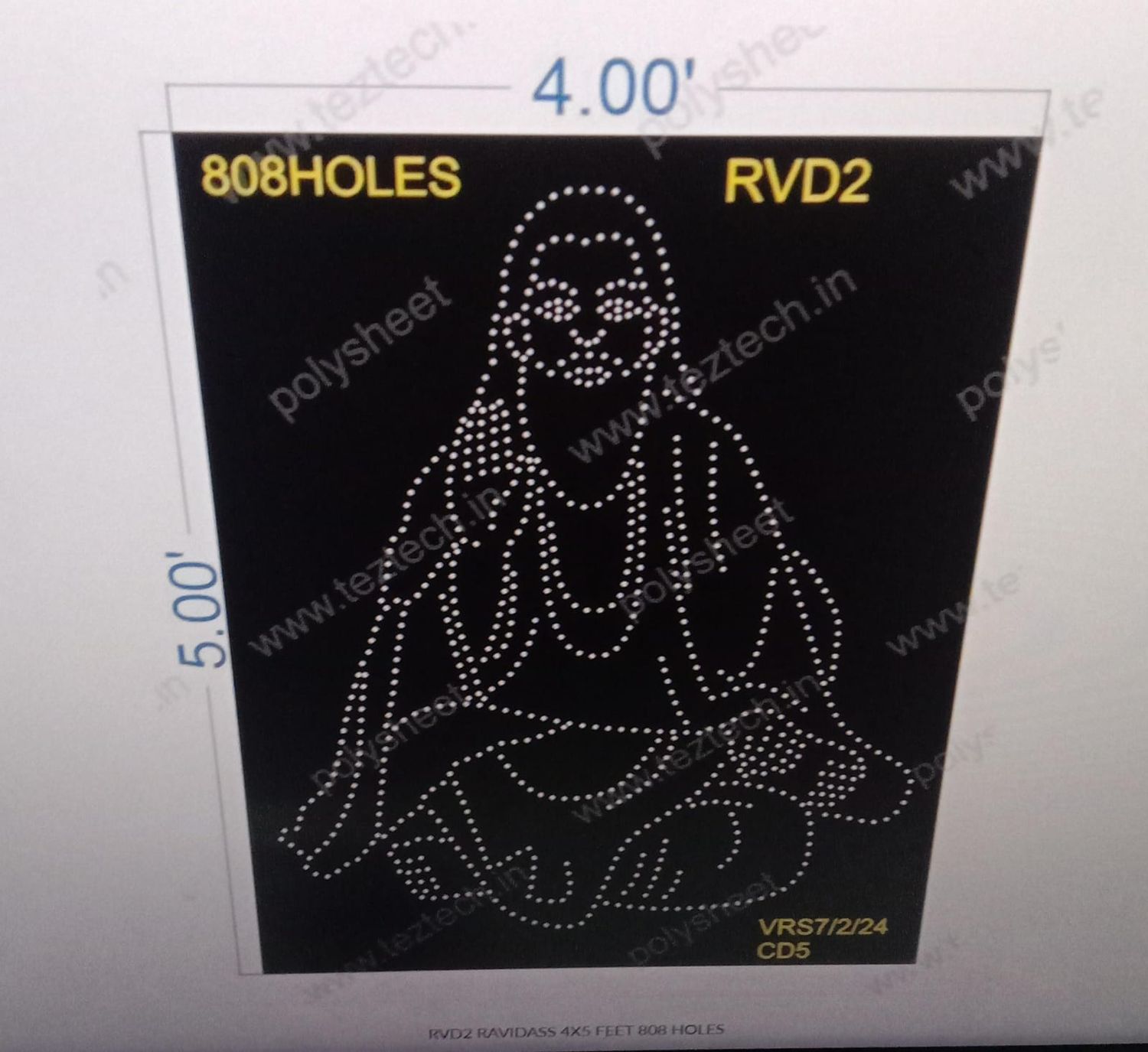 RVD2 RAVIDASS 4X5 FEET 808 HOLES