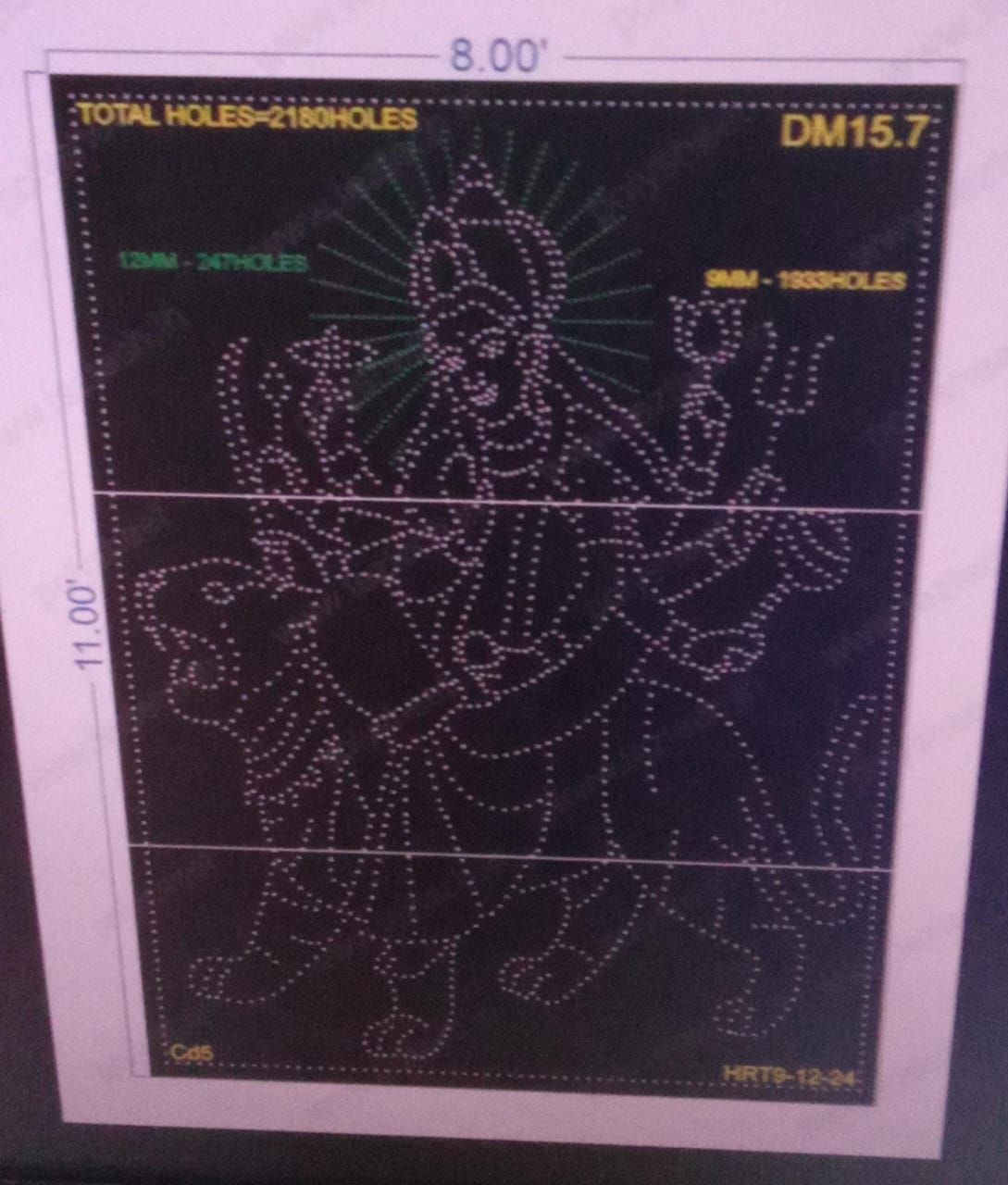 DM15.7 DEVI MATA 11X8 FEET 2180 HOLES (3PARTS)