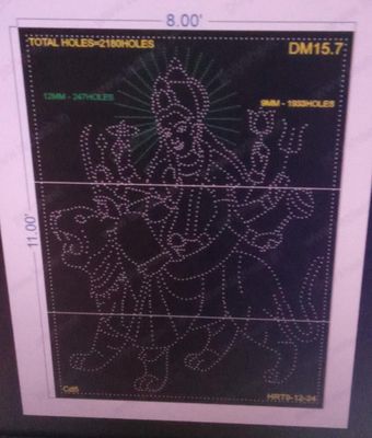 DM15.7 DEVI MATA 11X8 FEET 2180 HOLES (3PARTS)