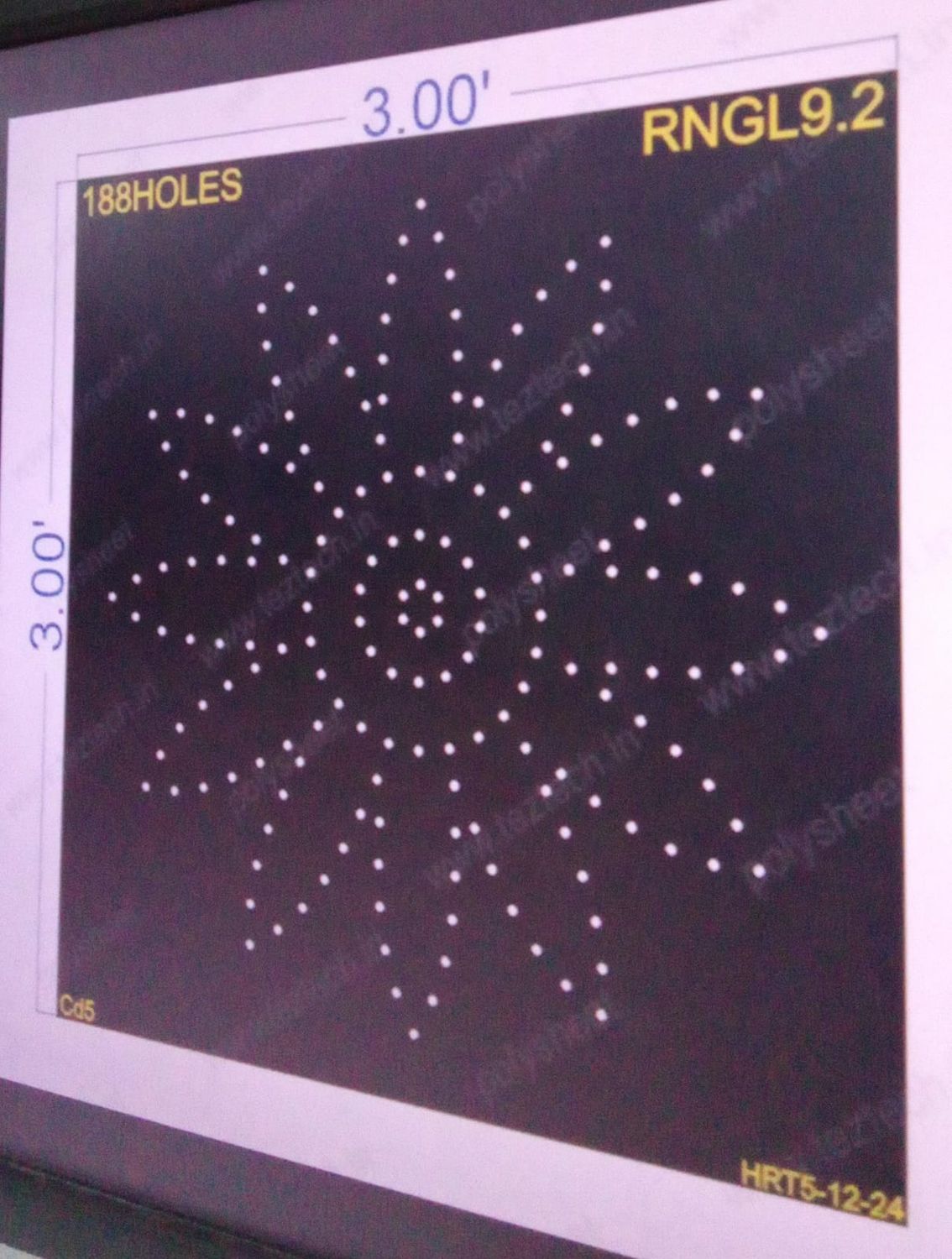 RNGL9.2  RANGOLI 3X3 FEET 188HOLES