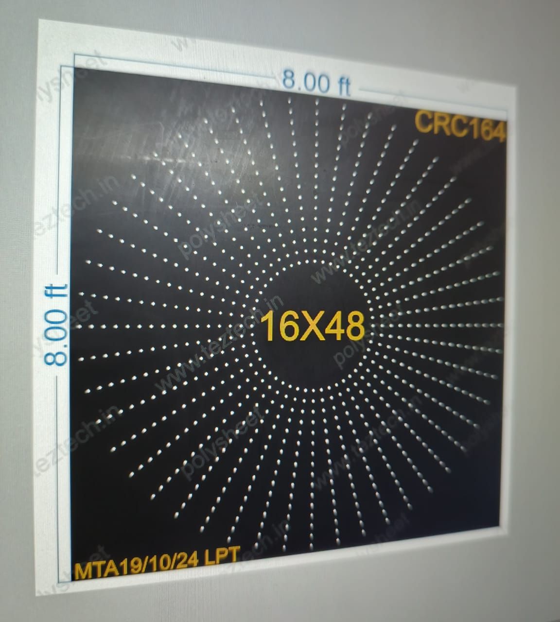 CRC164 8X8 FEET 16X48 HOLES CIRCLE TOTAL HOLES=768