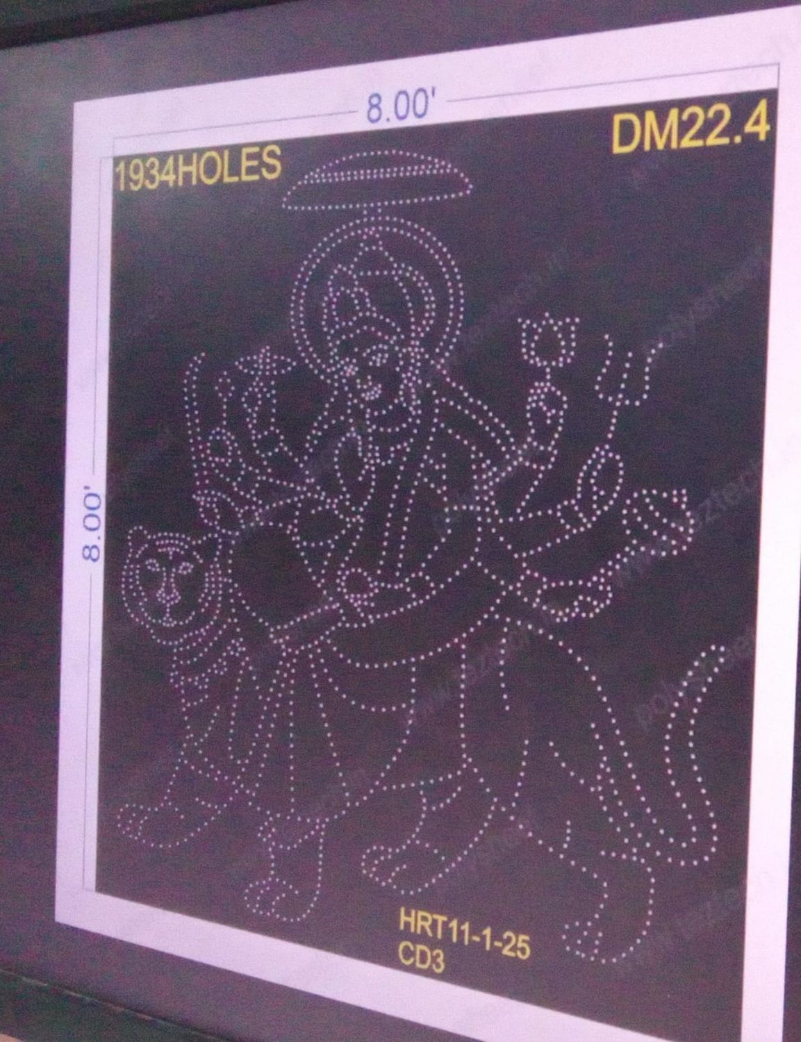 DM22.4 DEVI MATA 8X8 FEET 1934 HOLES ( 2 PARTS)