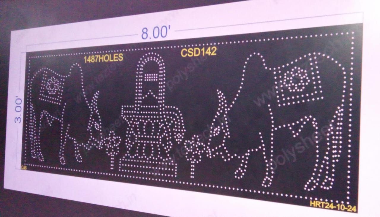 CSD142  CUSTOM DESIGN 3X8 FEET 1487 HOLES