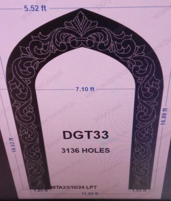 DGT33 DESIGNER GATE 4 PARTS 16X11 FEET 3136 HOLES