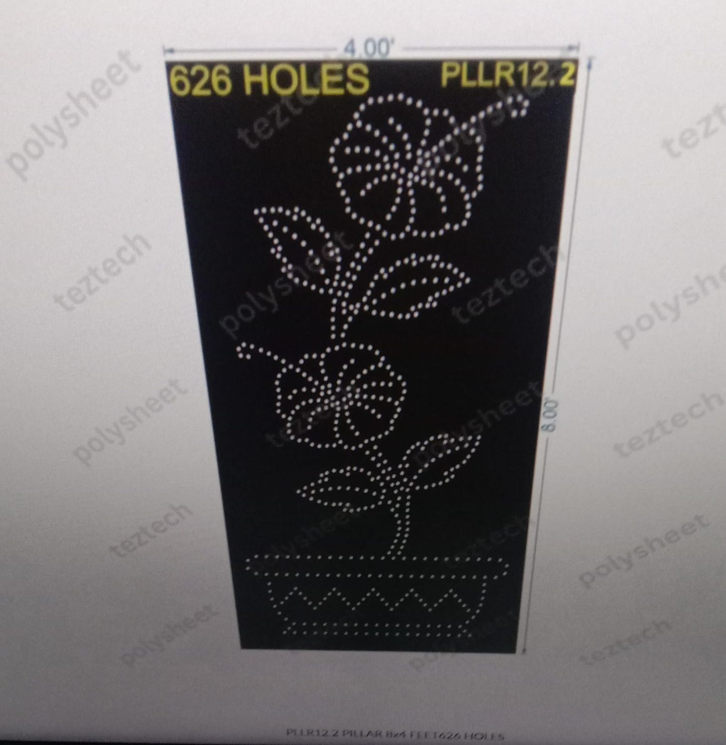 PLLR12.2 PILLAR 8x4 FEET626 HOLES