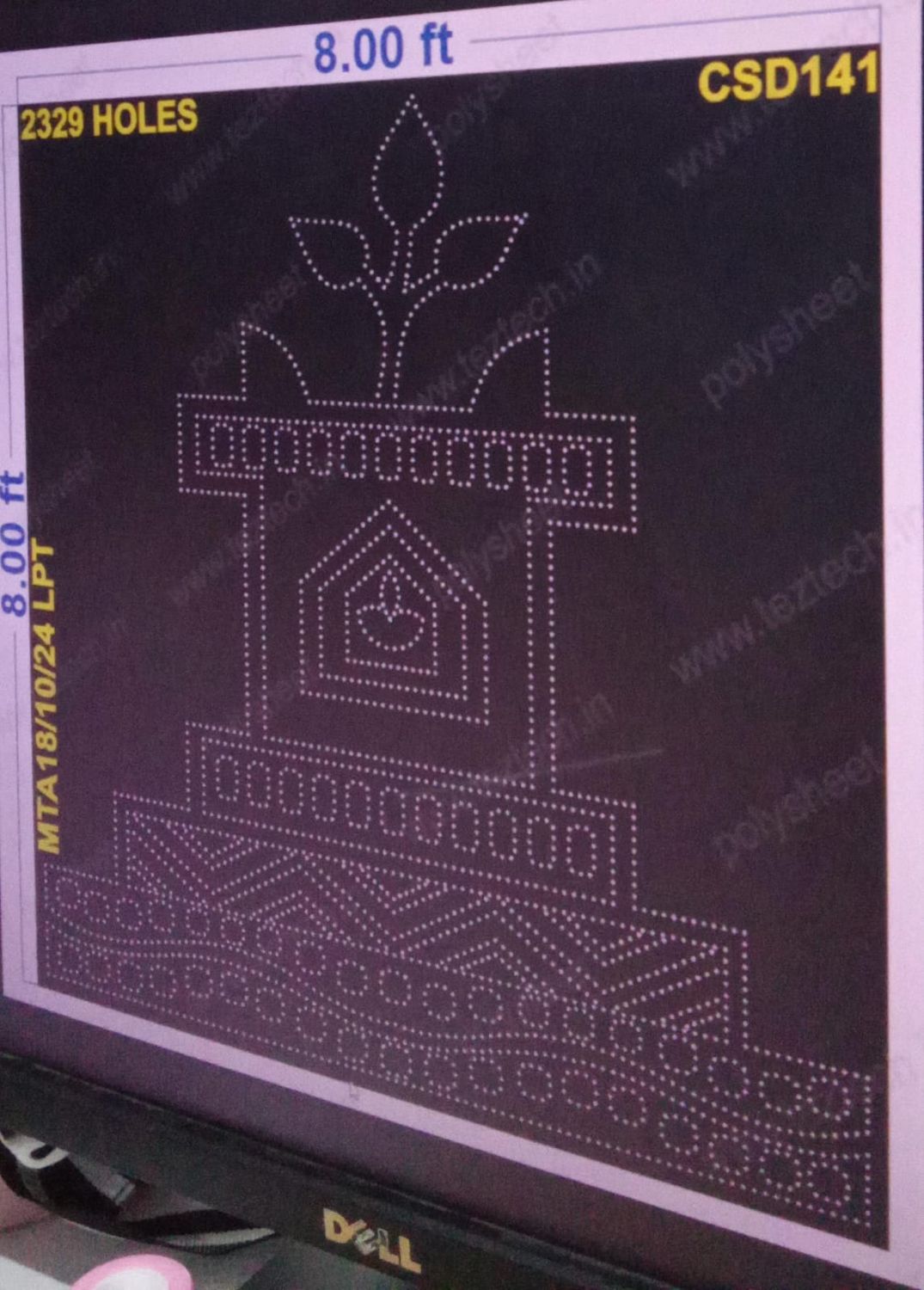CSD141 TULSI CUSTOM DESIGN 2 PARTS 8X8 FEET 2329 HOLES